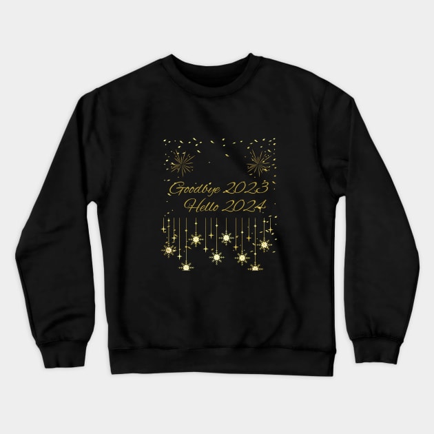 Goodbye 2023 Hello 2024 Crewneck Sweatshirt by houdasagna